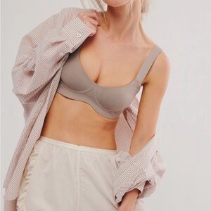 Free People Bonded Underwire Bra Phantom Gray T-shirt Size Medium 36B M NWT